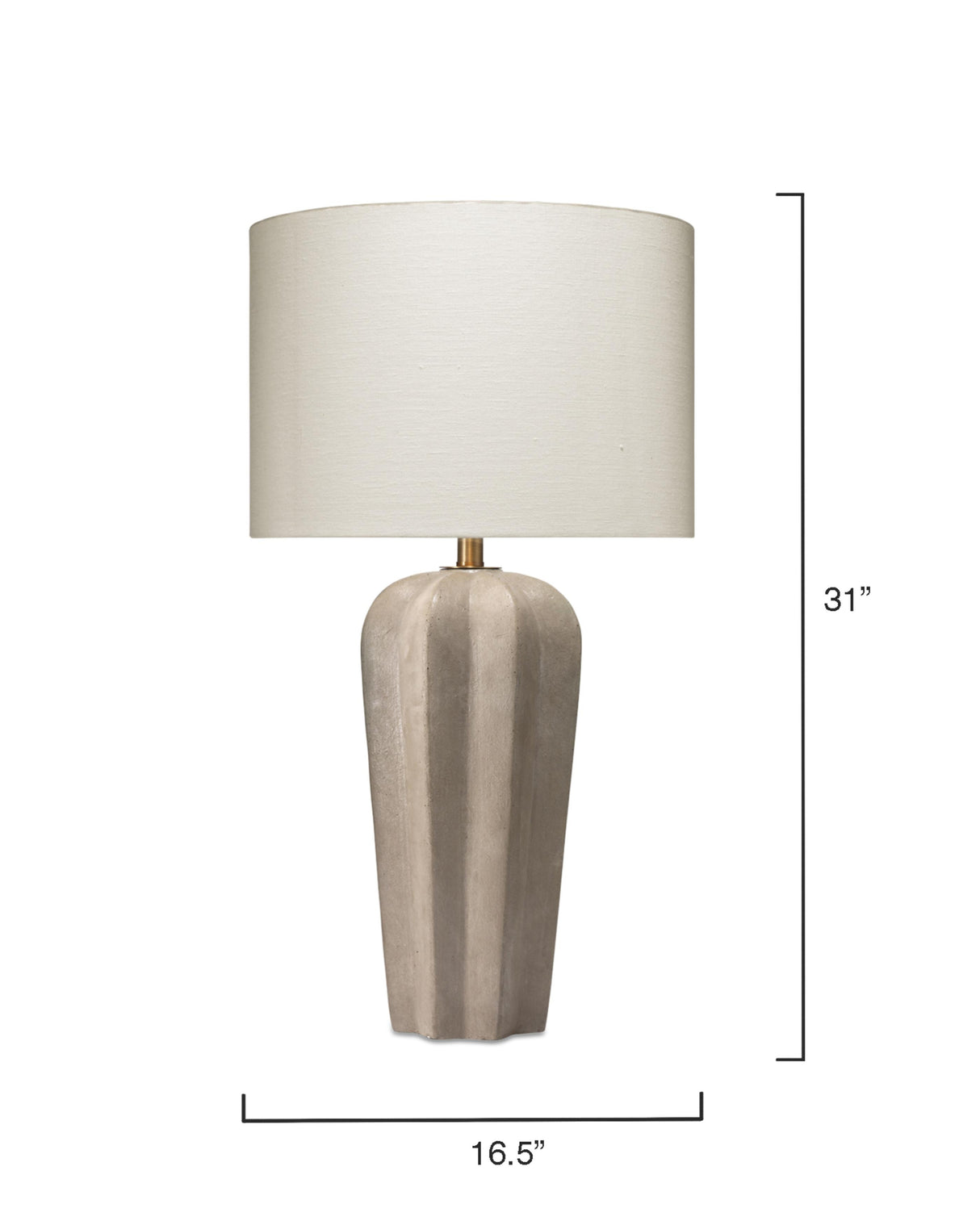 Jamie Young Regal Cement Table Lamp with Linen Shade