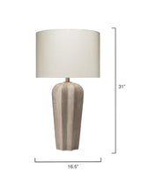 Jamie Young Regal Cement Table Lamp with Linen Shade
