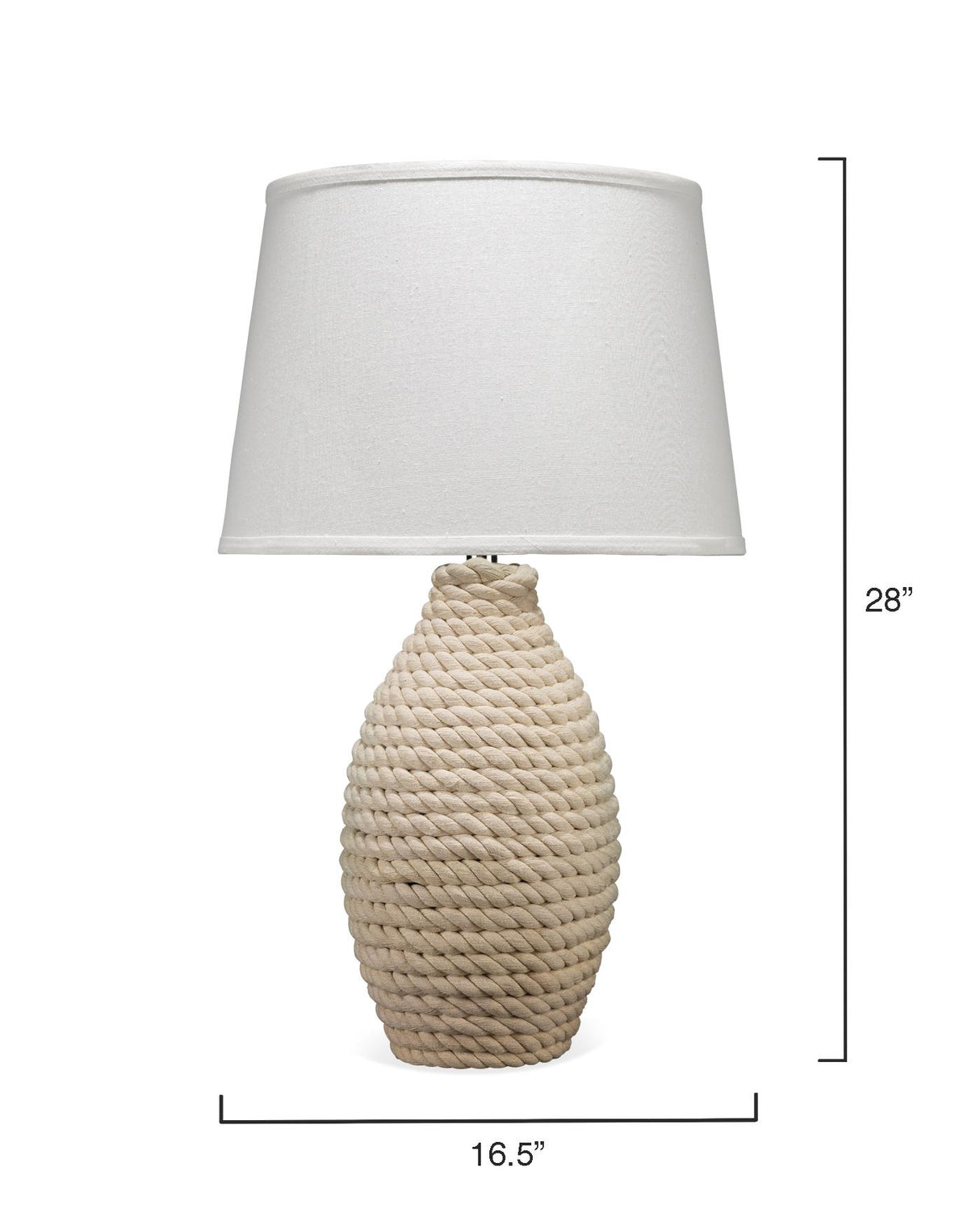 Jamie Young Rope Table Lamp, Off White