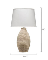 Jamie Young Rope Table Lamp, Off White