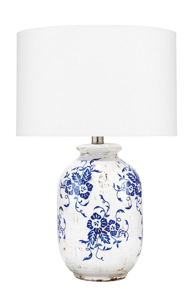 Jamie Young Ruth Ceramic Table Lamp, Blue