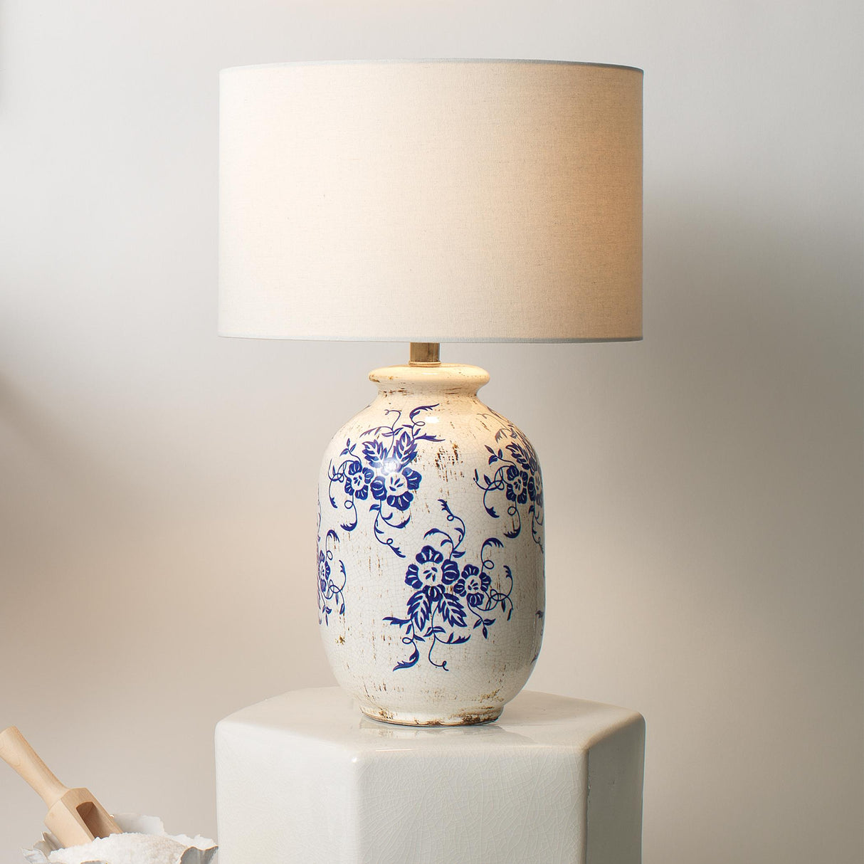 Jamie Young Ruth Ceramic Table Lamp, Blue
