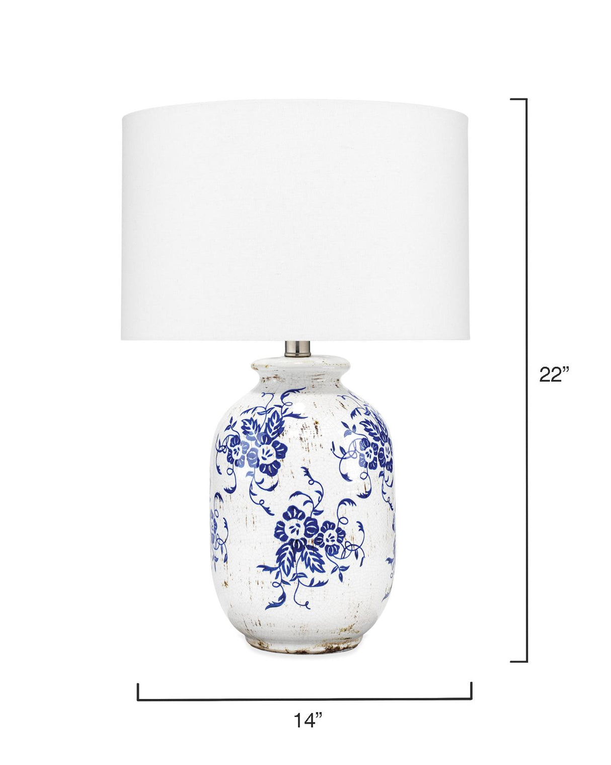Jamie Young Ruth Ceramic Table Lamp, Blue