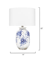 Jamie Young Ruth Ceramic Table Lamp, Blue