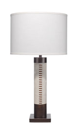 Jamie Young Sheridan Ox Hide Table Lamp with Linen Shade