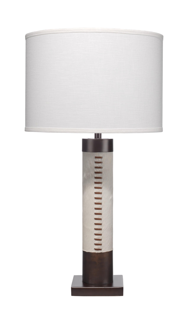 Jamie Young Sheridan Ox Hide Table Lamp with Linen Shade
