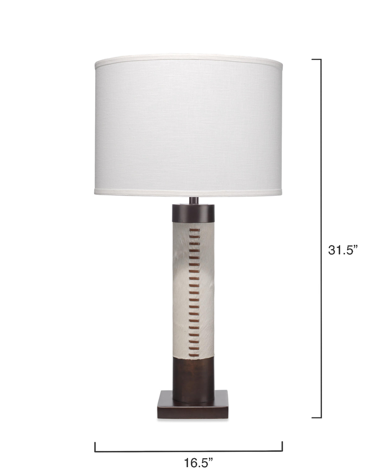 Jamie Young Sheridan Ox Hide Table Lamp with Linen Shade