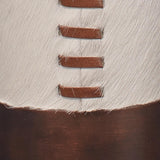 Jamie Young Sheridan Ox Hide Table Lamp with Linen Shade