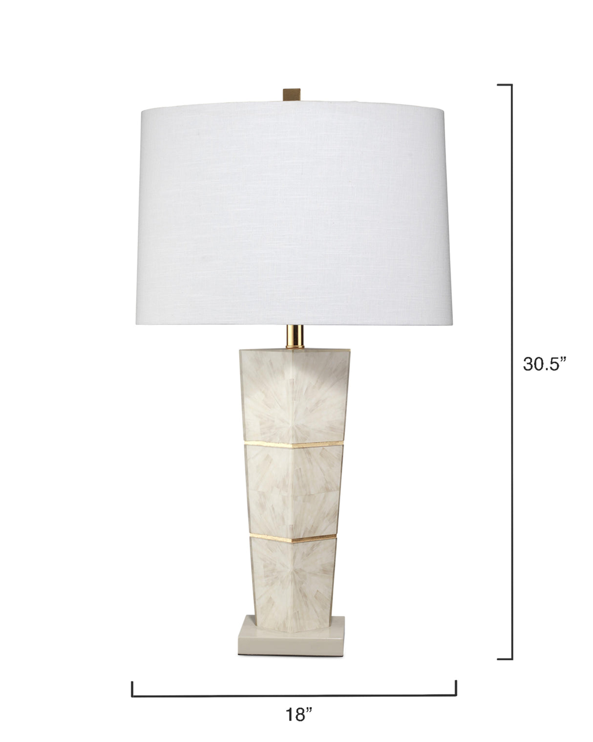 Jamie Young Spectacle Table Lamp with Linen Shade, Grey
