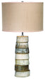 Jamie Young Stacked Horn Table Lamp with Elephant Drum Shade