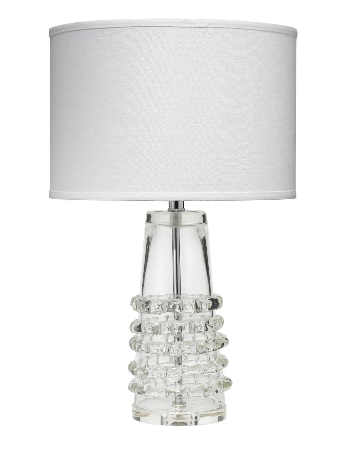 Jamie Young Tall Ribbon Blown-Glass Table Lamp with Linen Shade