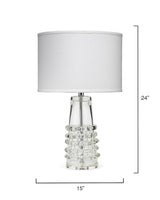 Jamie Young Tall Ribbon Blown-Glass Table Lamp with Linen Shade