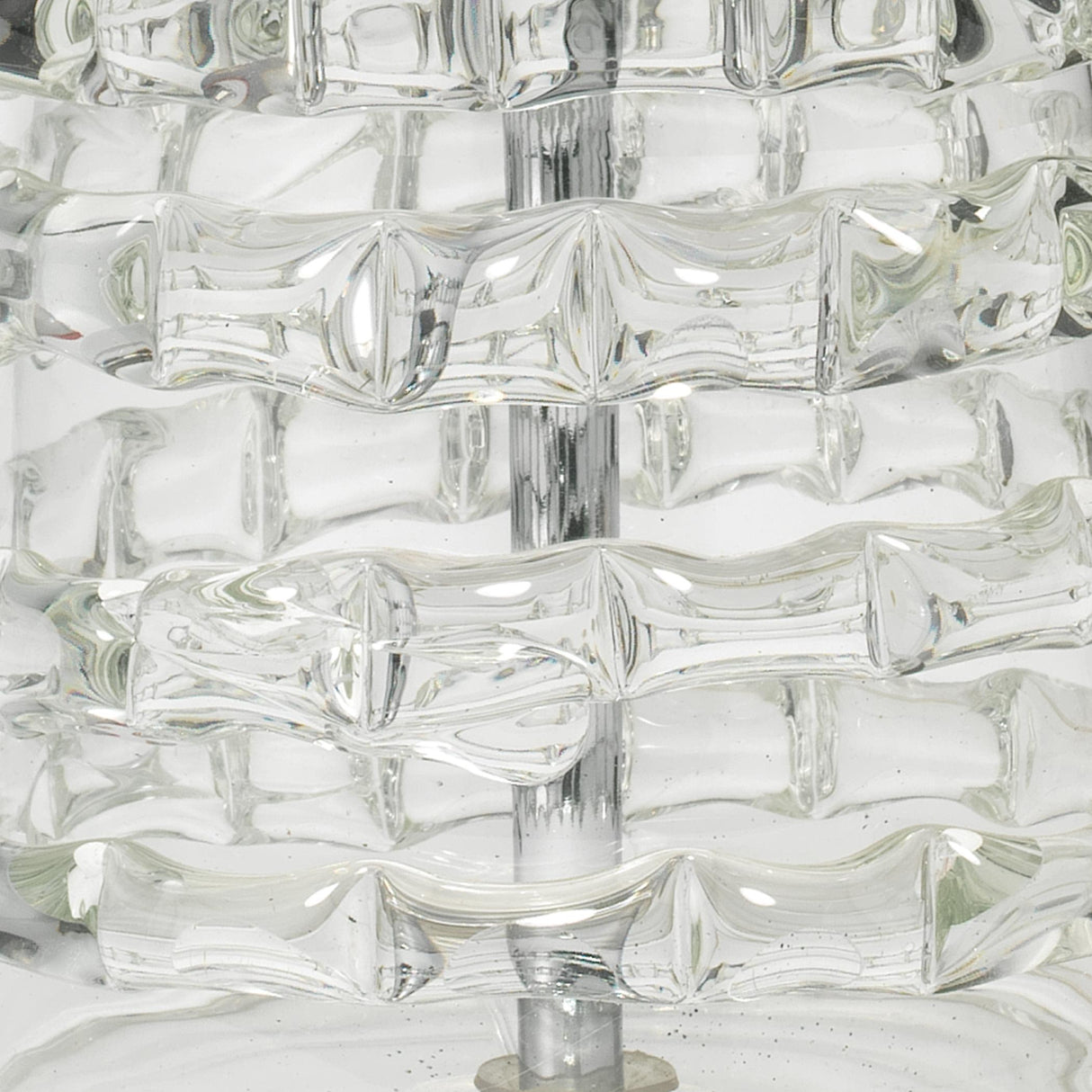 Jamie Young Tall Ribbon Blown-Glass Table Lamp with Linen Shade