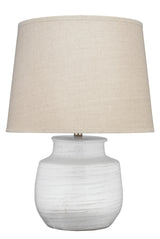 Jamie Young Trace Ceramic Table Lamp with Linen Shade