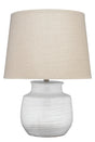 Jamie Young Trace Ceramic Table Lamp with Linen Shade