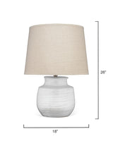 Jamie Young Trace Ceramic Table Lamp with Linen Shade