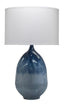 Jamie Young Twilight Iron Table Lamp with Linen Shade, Blue Ombre