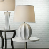 Jamie Young Urchin Ceramic Table Lamp with Linen Shade