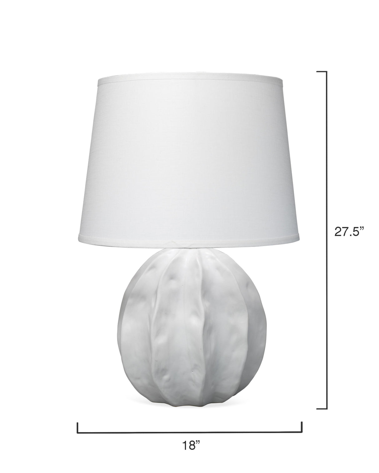 Jamie Young Urchin Ceramic Table Lamp with Linen Shade