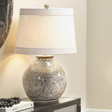 Jamie Young Vagabond Ceramic Table Lamp with Linen Shade