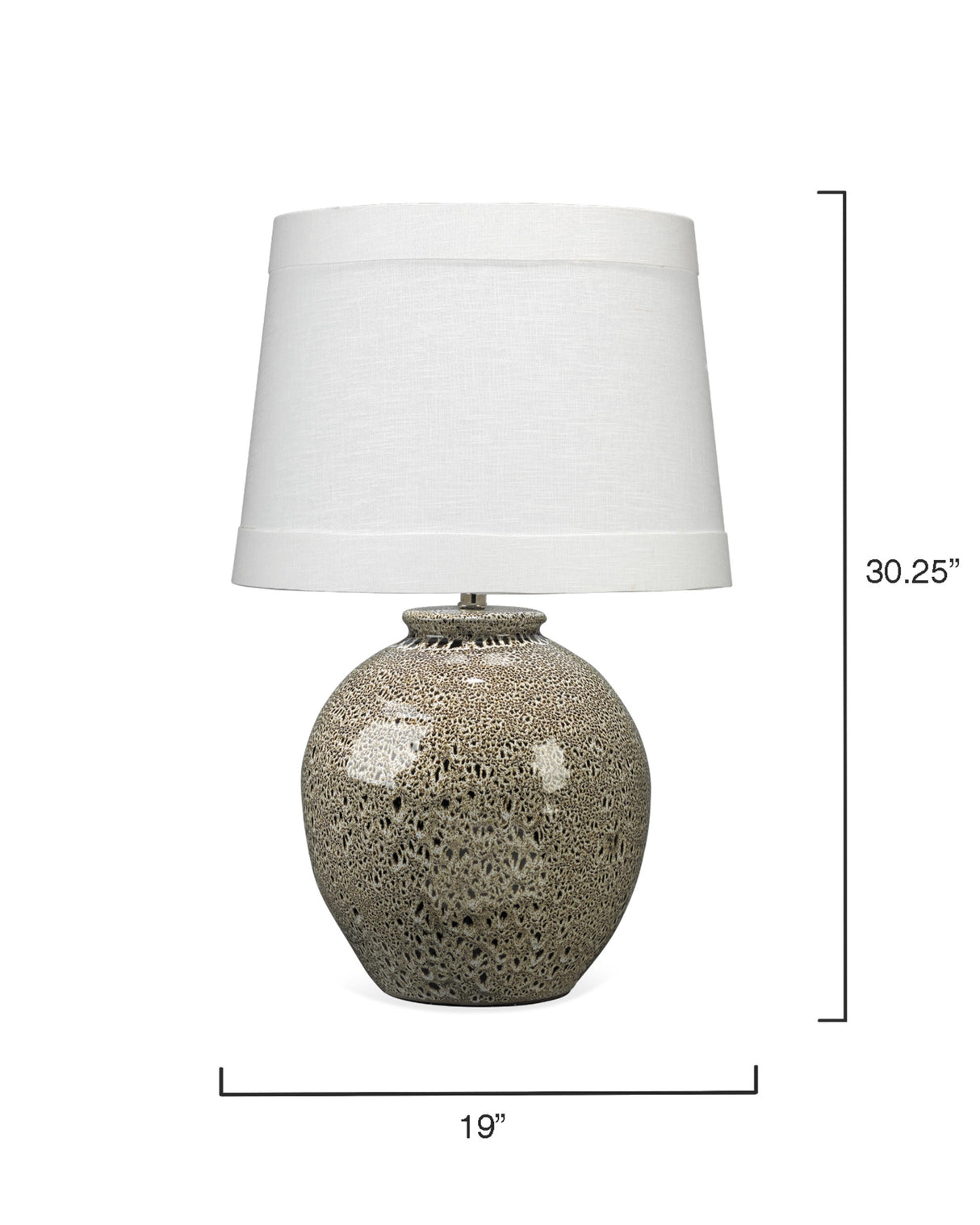 Jamie Young Vagabond Ceramic Table Lamp with Linen Shade
