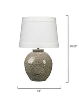 Jamie Young Vagabond Ceramic Table Lamp with Linen Shade