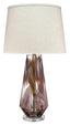 Jamie Young Watercolor Glass Table Lamp with Linen Shade