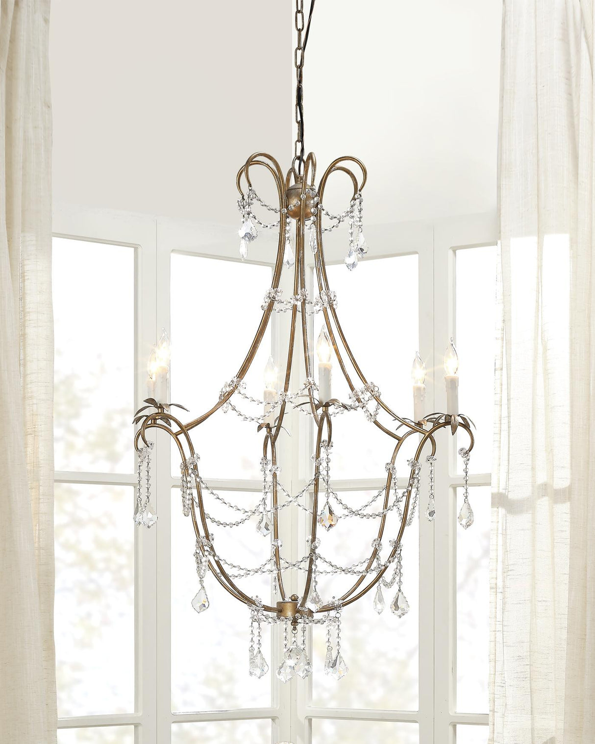 Jamie Young Scarlett Crystal Chandelier