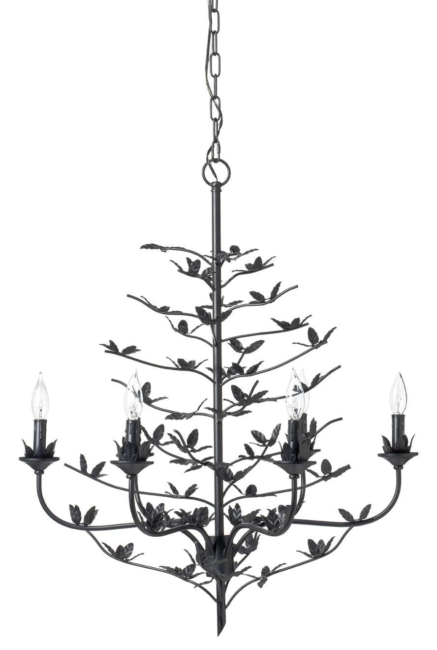 Jamie Young Blooming Iron 6-Light Chandelier, Black