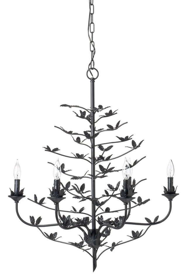 Jamie Young Blooming Iron 6-Light Chandelier, Black