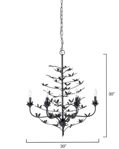 Jamie Young Blooming Iron 6-Light Chandelier, Black