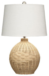 Jamie Young Cape Rattan Table Lamp, Natural