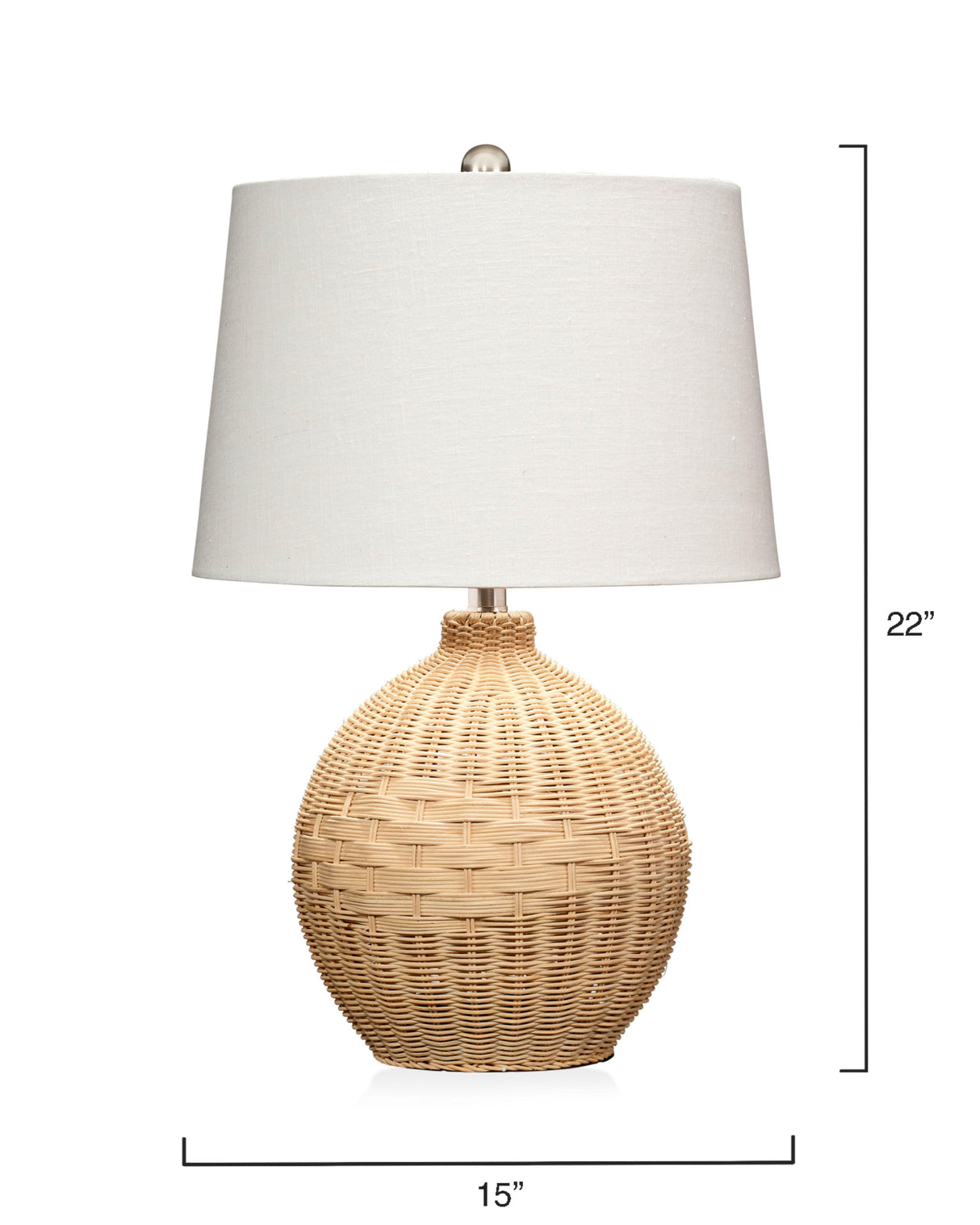 Jamie Young Cape Rattan Table Lamp, Natural