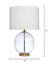 Jamie Young Satellite Glass Table Lamp, Antique Brass
