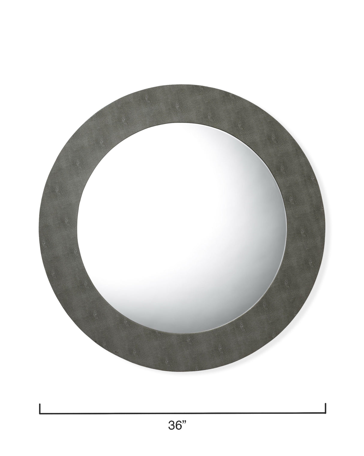 Jamie Young Chester Shagreen Round Mirror, Grey