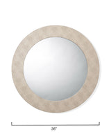 Jamie Young Chester Shagreen Round Mirror, Ivory