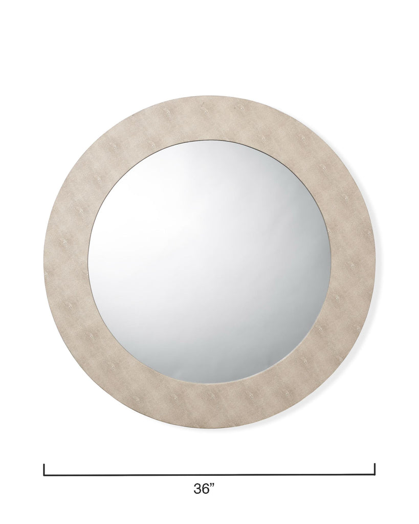 Jamie Young Chester Round Ivory Mirrors