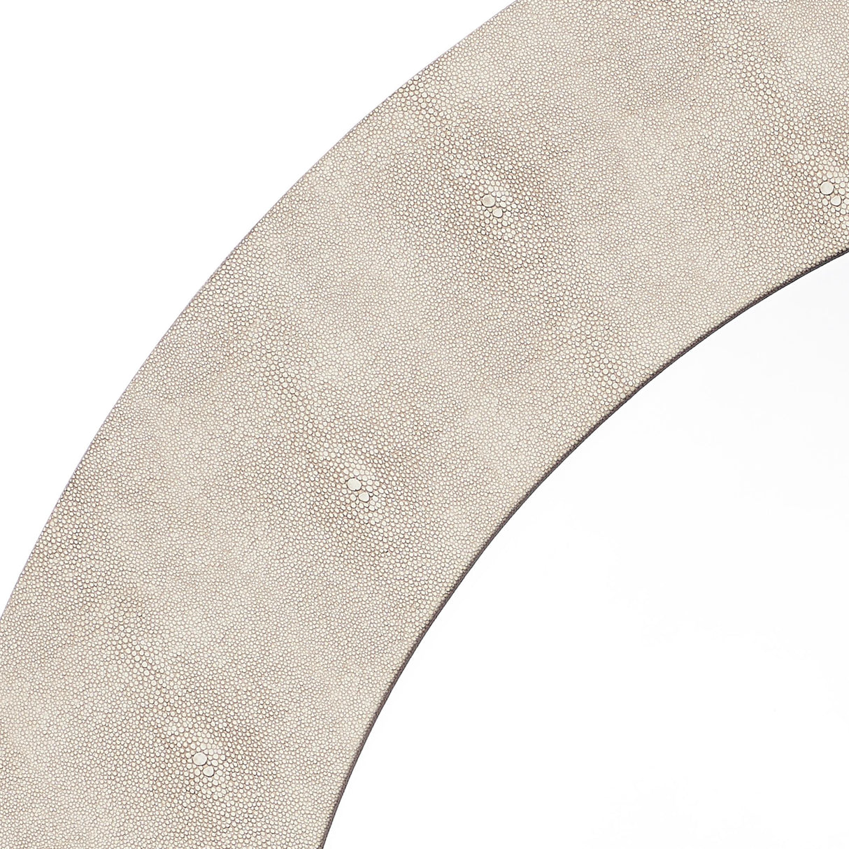 Jamie Young Chester Shagreen Round Mirror, Ivory