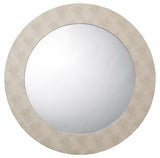 Jamie Young Chester Shagreen Round Mirror, Ivory