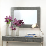 Jamie Young Structure Shagreen Rectangle Mirror, Grey