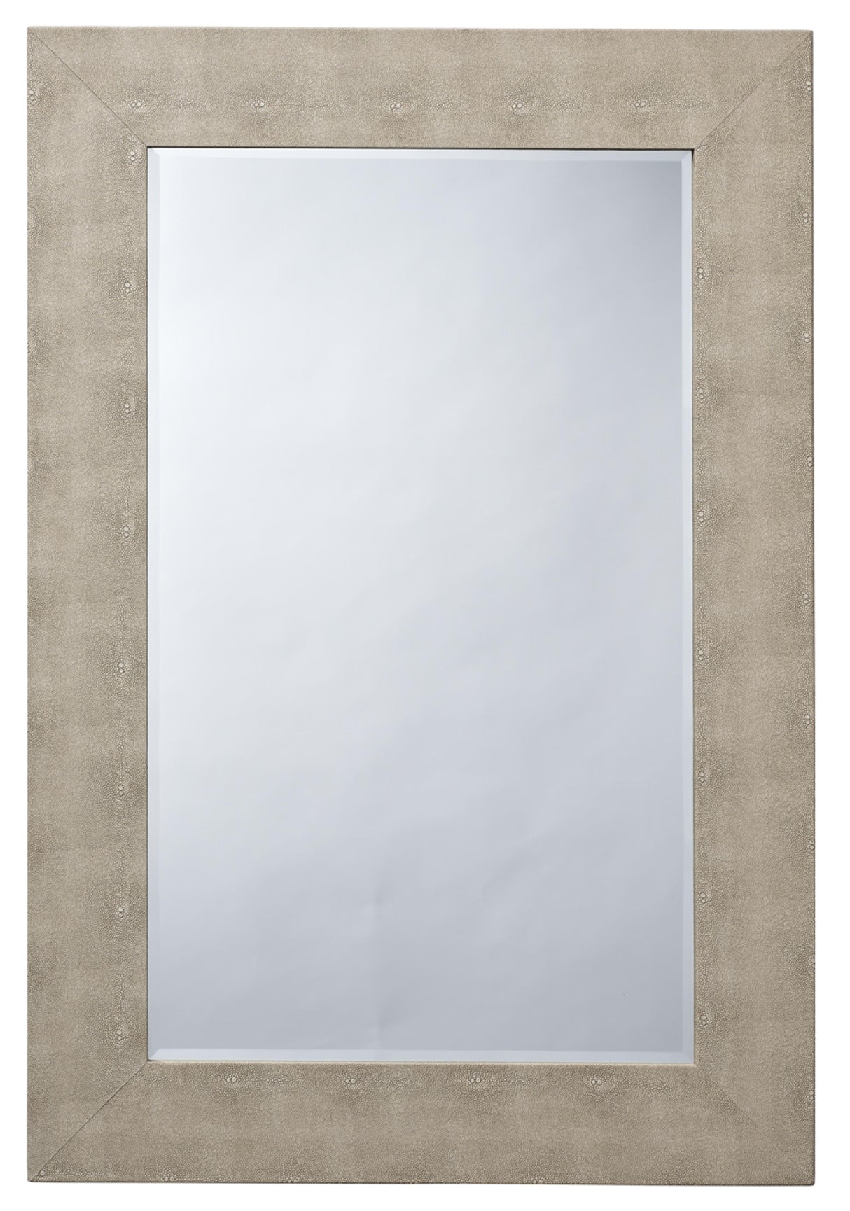 Jamie Young Structure Shagreen Rectangle Mirror, Ivory
