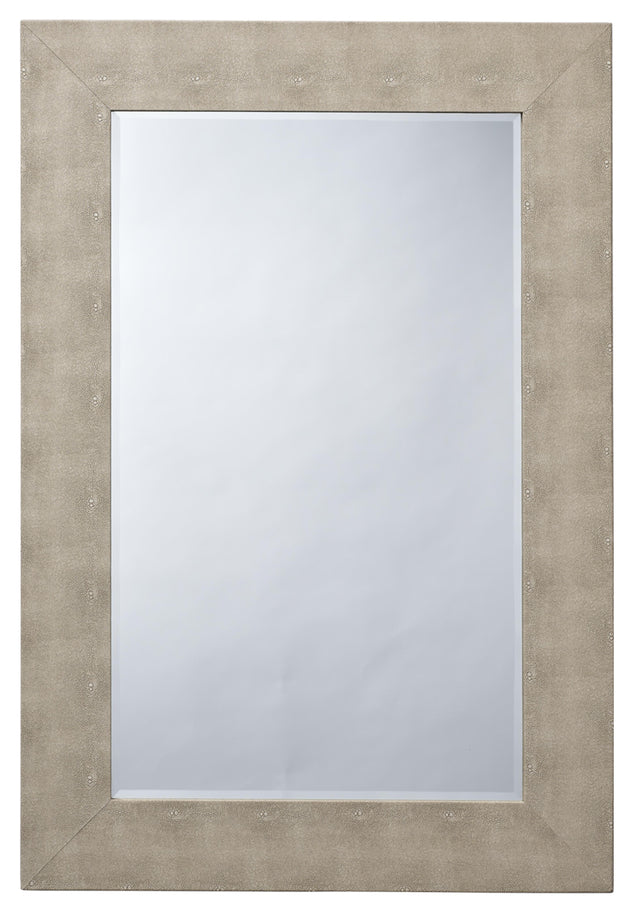Jamie Young Structure Shagreen Rectangle Mirror, Ivory