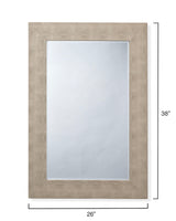 Jamie Young Structure Shagreen Rectangle Mirror, Ivory