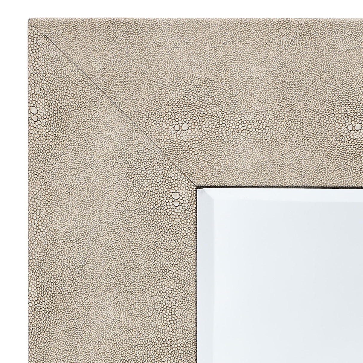 Jamie Young Structure Shagreen Rectangle Mirror, Ivory