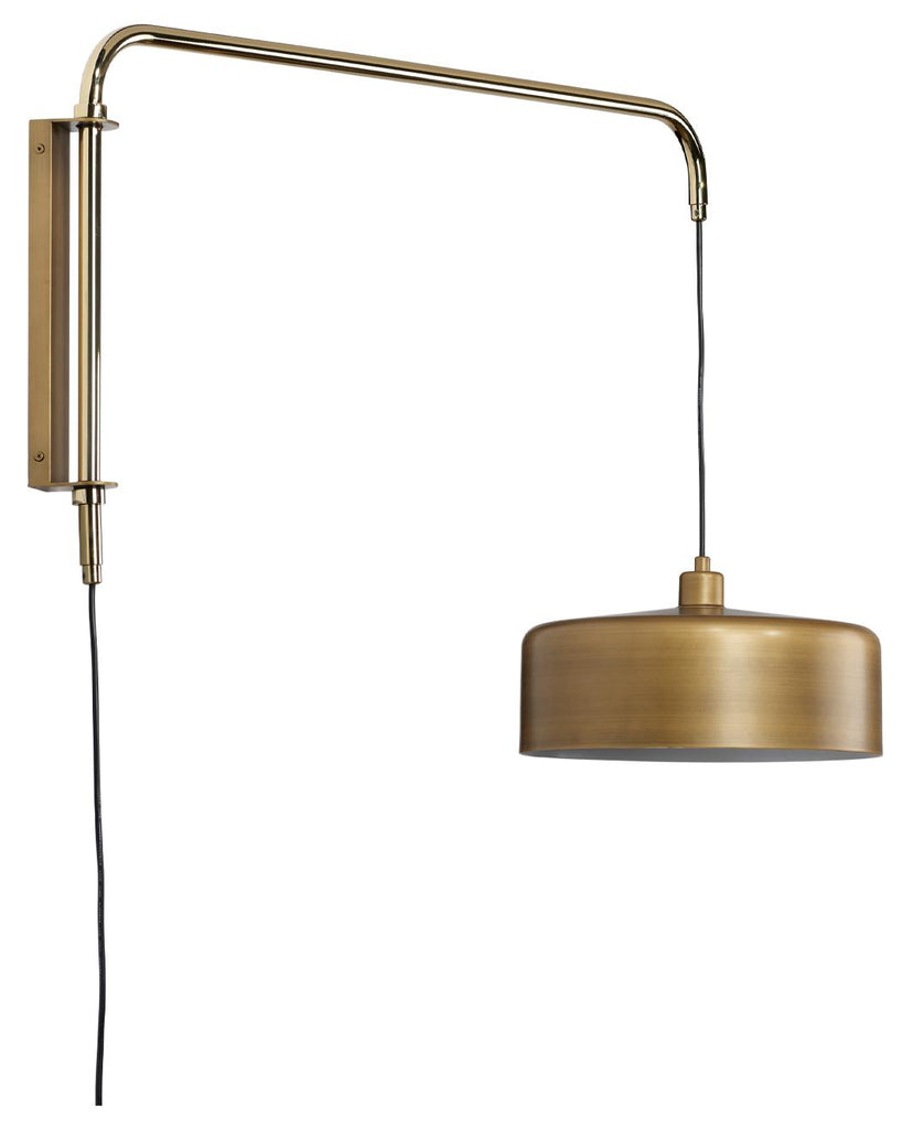Jamie Young Jeno Swing Arm , Large Satin Brass Wall Sconces