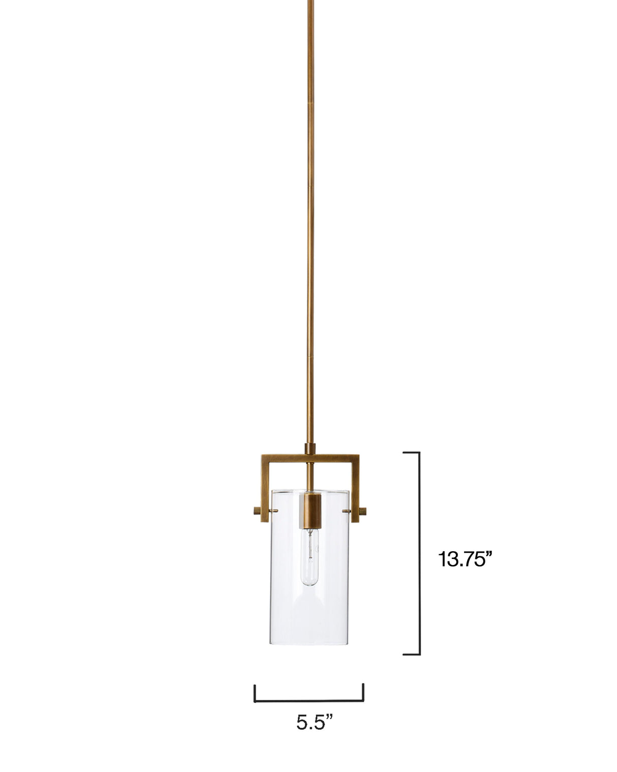 Jamie Young Cambrai Brass & Glass Pendant, Small