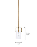 Jamie Young Cambrai Brass & Glass Pendant, Small