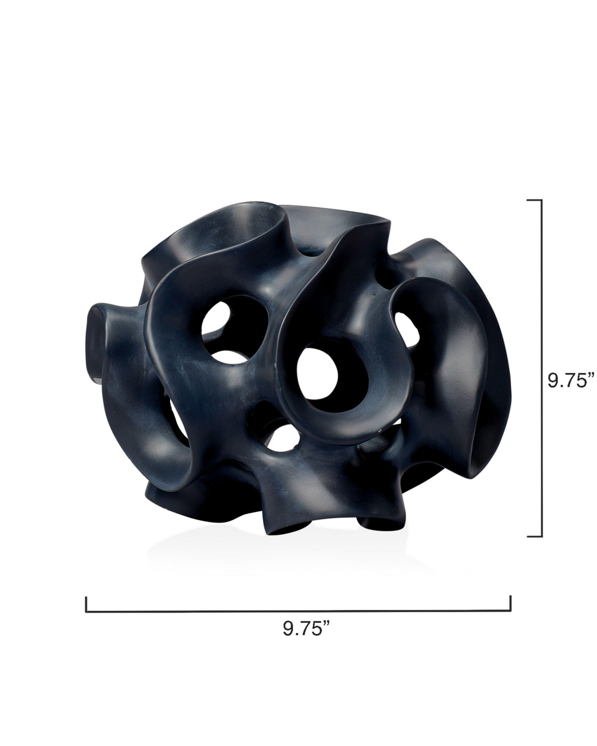 Jamie Young Ribbon Resin Decorative Sphere, Black