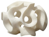 Jamie Young Ribbon Resin Decorative Sphere, White