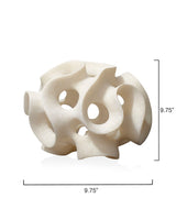 Jamie Young Ribbon Resin Decorative Sphere, White